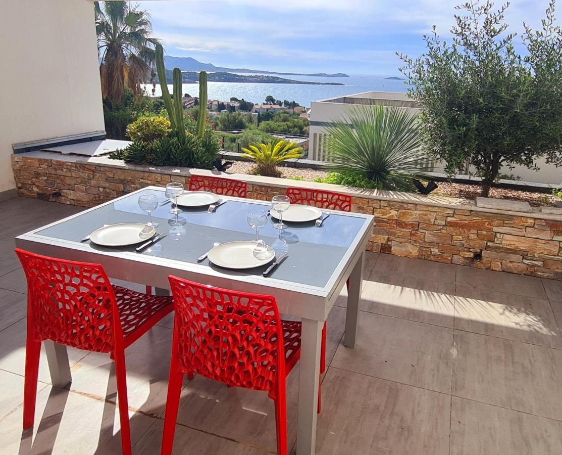 Magnifique Appartement Vue Mer - Grande Terrasse Et Piscine バンドール エクステリア 写真
