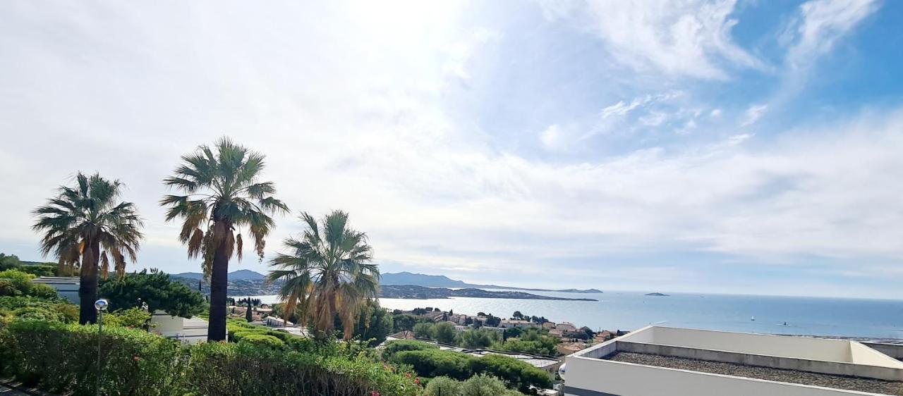 Magnifique Appartement Vue Mer - Grande Terrasse Et Piscine バンドール エクステリア 写真
