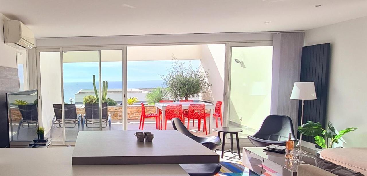 Magnifique Appartement Vue Mer - Grande Terrasse Et Piscine バンドール エクステリア 写真